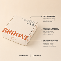 Boîte cadeau pour boulangerie avec couvercle intérieur imprimé, design dessiné à la main |   Emballage alimentaire personnalisé de couleur unie Off-White OEM