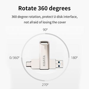 Clé USB KDATA OTG grande capacité en métal avec interface Type C 32 Go 64 Go Mémoire flash 128 Go 256 Go Type-c Usb 3.0 - Product Image 2