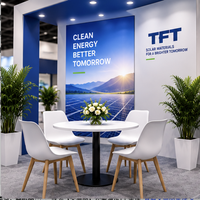 Stand modulaire 20x30 pour salon professionnel avec affichage LED SEG et espace de rangement rétroéclairé pour l'Expo de la fabrication avancée 2027