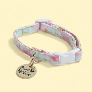 Colliers pour animaux de compagnie en coton de luxe modernes et mignons, taille XS, imprimé élégant exclusif, doux, durables, motif tendance, personnalisables, de qualité supérieure - Product Image 1