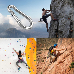 Mùa Xuân Snap móc Carabiner 304 thép không gỉ Heavy Duty Carabiners Clip thép không gỉ mùa xuân Snaps móc Carabiners ngoài trời - Product Image 5