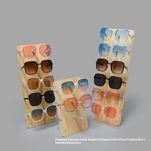 Nhà máy-Tùy chỉnh cao minh bạch <span class=keywords><strong>Acrylic</strong></span> Kính mát hiển thị khán đài và rắn sàn gỗ đứng kệ - Product Image 5