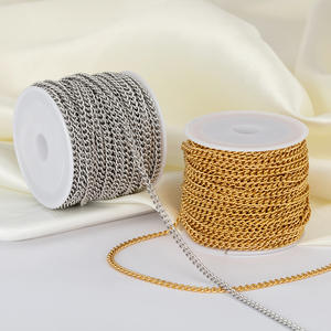 Оптовая продажа: Новинка! Модная цепь-кубинка из нержавеющей стали с покрытием из розового золота 18К, толщиной 1/1.4/1.8/2.2/2/4 мм, с боковым перекрутом, для изготовления ювелирных изделий. - Product Image 5