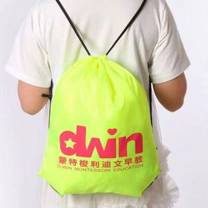 Wholesale Customized Promotional Polyester Nylon Drawstring 30cm Shop and <b>Backpack</b> Draw String Bags - Product Image 3
