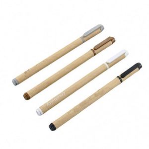 Writing Tube Ballpoint <b>Cheap</b> Promotional Eco Friendly Gift Recycled Kraft Paper Pen Custom Logo - Product Image 1