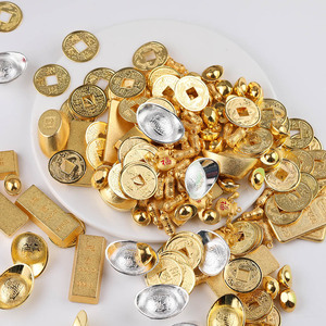 Monedas de Oro Simuladas, Mini Adornos Metálicos, Forma Irregular, Artículos de Escritorio, Decoración de Año Nuevo Chino, Varios Modelos - Product Image 5