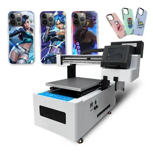 Udefinire la Mini stampante a base piatta UV A2 per stampare direttamente l'immagine sulla custodia del telefono vetro acrilico metallo legno