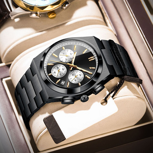 Relojes de Cuarzo para Hombre, Deportivos de Lujo, Acero Inoxidable Dorado, Alta Calidad, Logotipo Personalizado, Resistentes al Agua, <span class=keywords><strong>Precio</strong></span> de Fábrica al por Mayor - Product Image 4