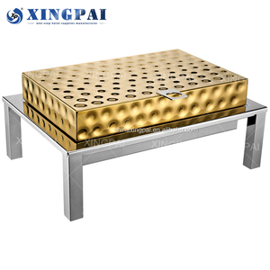 Xingpai khách sạn cung cấp sang trọng 304 thép không gỉ chafing món ăn tự chọn thiết lập sang trọng Vàng Tự chọn thực phẩm ấm hơn chaffing món ăn - Product Image 3