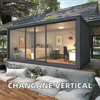 Véranda mobile à toit rétractable 4 saisons, structure en aluminium, maison en verre pour les entreprises de restauration
