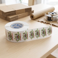 Impression de rouleaux d'étiquettes adhésives personnalisées, autocollants imperméables avec logo d'entreprise pour l'emballage de produits et la marque