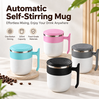 Mug auto-mélangeur magnétique Kingze OEM 320 ml en acier inoxydable 304 pour le bureau, le fitness et les voyages