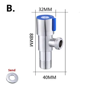 304 thép không gỉ góc Van gas OEM phương tiện truyền thông thủy lực 1/2 "cổng ba chiều dòng chảy lớn bán buôn - Product Image 5
