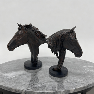 Statua di Cavallo all'Ingrosso, Scultura Moderna a Forma di Testa di Cavallo, Oggetti Decorativi di Lusso per <span class=keywords><strong>Soggiorno</strong></span>, Ufficio, Ingresso - Product Image 3