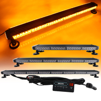 Aluminium-Warnleuchte mit Bernstein-, Rot- und Blaulicht-LEDs, Stroboskop-Lichtbalken für Abschleppwagen, 26 Blinkmodi, 12V 24V