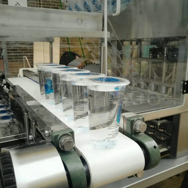 Machine de remplissage et de scellage automatique, en PP, pour l'emballage du jus de fruits, du yaourt, 2 unités