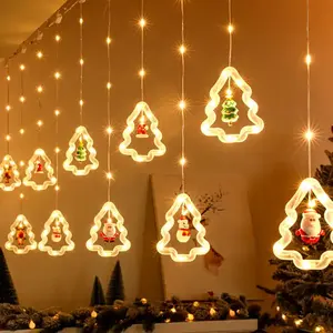 Kerst Led Lichtslingers Kerstboom Ontwerp Raam Opknoping Lampjes Kerstverlichting Met Usb Voor Kerstversiering