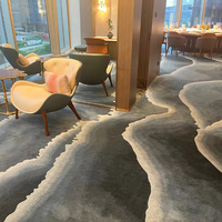 Tapis de luxe en laine imprimé en nylon résistant au feu Axminster pour hôtel, casino, salle de bal et banquet