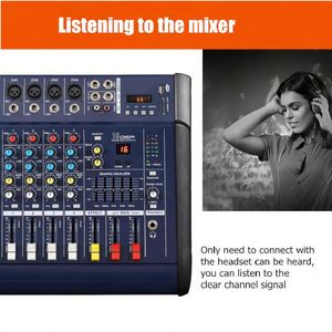 GAX-402D Professional Audio Mixer with USB DJ Sound Mixing Console MP3 Jack <strong>4</strong> <strong>Channel</strong> Karaoke Amplifier for Karaoke KTV - Product Image 4