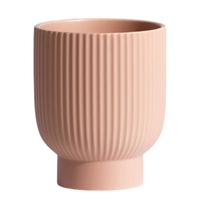 Grosir Morandi Nordic Modern Bulat Stripe Taman Penanam Keramik Anggrek Tanaman Sukulen Pot Bunga