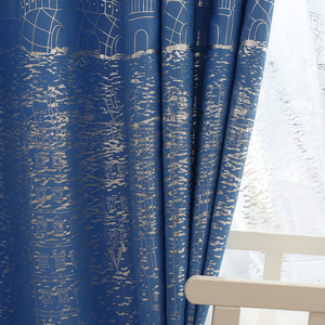 Prezzo all'ingrosso moderna sicurezza insonorizzata tende blu per la camera da letto del bambino 2.8m - Product Image 5