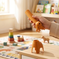 Veilleuse douce pour enfants, lampe torche portable rechargeable USB pour bébé, jouet en silicone, lampe de poche LED en silicone, lampe de nuit en silicone en forme d'animal