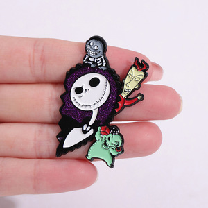 Venta al por mayor Metal <span class=keywords><strong>Jack</strong></span> <span class=keywords><strong>y</strong></span> <span class=keywords><strong>Sally</strong></span> Halloween esmalte solapa Pin la <span class=keywords><strong>pesadilla</strong></span> <span class=keywords><strong>antes</strong></span> <span class=keywords><strong>de</strong></span> <span class=keywords><strong>Navidad</strong></span> Horror broche Pin - Product Image 3
