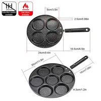Vente en gros de moule à omelette antiadhésif à sept trous moule à hamburger multifonctionnel pour la cuisine à domicile pour omelette dieu omelette oeuf