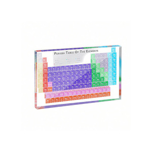 Tavola periodica moderna in acrilico elementi chimici Stand in legno con lente di ingrandimento Set regalo personale per insegnanti e studenti - Product Image 5