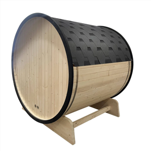 4-6 Person Electric 6KW Solid <strong>Wood</strong> <strong>Canada</strong> Red Cedar Outdoor Villa Barrel Sauna Room with Dry Steam <strong>Stove</strong> - Product Image 3