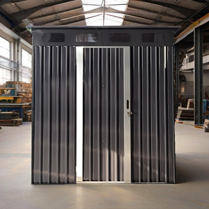 Cobertizos de Jardín Prefabricados para Exteriores, Ecológicos, de Metal, Económicos, con Puerta con Bisagras y Cerradura, Resistentes al Fuego e Impermeables - Product Image 1