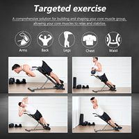 Banc d'hyperextension ergonomique rembourré, chaise romaine, équipement d'entraînement de force, musculation, développement musculaire, portable, polyvalent