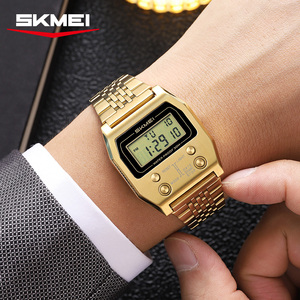 Montre-bracelet numérique étanche à LED en acier inoxydable de <span class=keywords><strong>sport</strong></span> tendance <span class=keywords><strong>SKMEI</strong></span> 2460 pour hommes Reloj Hombre - Product Image 5