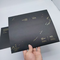 Sobres de Regalo de Papel con Estampado Dorado Horizontal, Carpetas de Presentación con Bolsillo Reforzado, Invitaciones Comerciales