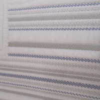 Tissu en polyester de qualité supérieure, motif orné bleu gris, pour literie de luxe, tissu de matelas jacquard tricoté