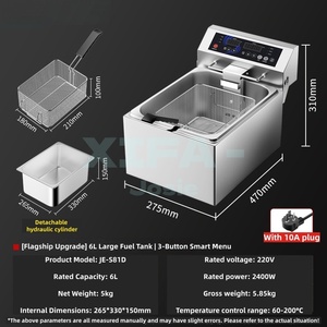 <span class=keywords><strong>Friteuse</strong></span> Électrique 38L à Contrôle Numérique, Température Précise, Résultat de Friture Uniforme, Usage Commercial – Meilleures Ventes - Product Image 1