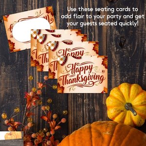 Giấy kraft theo chủ đề mùa thu ấm cúng và Danh Thiếp giấy lạ mắt cho các sự kiện ăn trưa và nhà thờ Tạ Ơn với họa tiết phong - Product Image 6