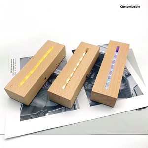 OEM/ODM Nhà Phòng ngủ trang trí <span class=keywords><strong>LED</strong></span> ánh sáng ban đêm cơ thể bằng gỗ <span class=keywords><strong>Acrylic</strong></span> sáng cơ sở nhà máy số lượng nhỏ tùy biến vít - Product Image 3