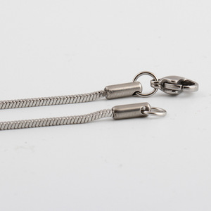 Collar de cadena de serpiente de acero inoxidable de 1.5MM, 45CM/50CM, cadena para clavícula para mujer, uso diario, regalo, joyería - Product Image 2