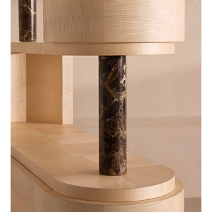 Sáng tạo bằng đá cẩm thạch cột thiết kế bằng gỗ tủ hiện đại đơn giản phòng khách kệ - Product Image 5