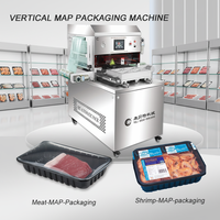 Machine d'emballage sous vide MAP-450, scelleuse de barquettes à atmosphère modifiée pour aliments, viande, poisson, plats préparés, remplissage d'azote, scelleuse de barquettes