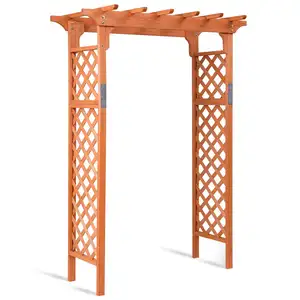 Arche en bois massif pour plantes grimpantes, arc de jardin, treillis en bois, arc de jardin en bois