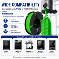 Filament PETG 1,75 mm, bobine de 1 kg, pack de recharge, bobine en carton, filament d'imprimante 3D écologique