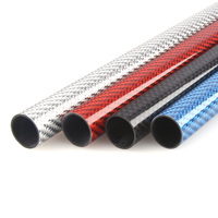 Tubes en fibre de carbone sergé brillant de 1000 mm de long, diamètre extérieur de 10 mm à 30 mm, pour cadre de modèle d'avion RC, pièces structurelles DIY