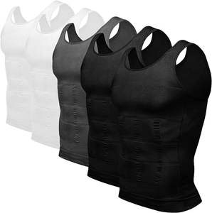 Gilet modellante da uomo senza cuciture Anti-sudore camicia di compressione pancia grasso vita rifilatura funzionale snellente canottiera per allenamento - Product Image 5