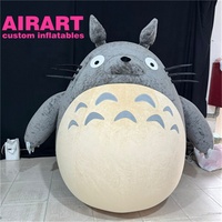 Chat gonflable géant réaliste noir et blanc, accessoire gonflable pour fête, carnaval et décoration d'événements