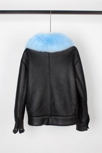 विंटेज फॉक्स फर नीचे बारी कॉलर सर्दियों चमड़े के कोट वास्तविक भेड़ फर Shearling कोट महिलाओं - Product Image 3