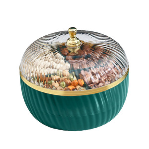 Stockage de luxe nordique boîte de fruits secs nouvel an en gros petite assiette de fruits pour salon noix melon graines Snack couvercles accessoires - Product Image 2