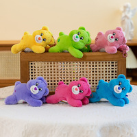 Boneka Beruang Hati Lucu Gaya Berbaring, Gantungan Ransel Anak Perempuan, Gantungan Kunci Beruang Pelangi, Hadiah Promosi Grosir