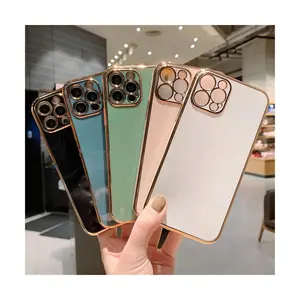 MAXUN Fashion Korea Solid Color 6D Electroplated Mobile Phone Case for Xiaomi Redmi Note 9 10 10S 11 Pro 5G Case